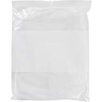 Sacs en poly avec espace inscriptible blanc, Refermable, 15" x 12", 2 mils D. Morneault & Fils