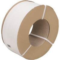 Strapping, Polypropylene, 1/2" W x 9900' L, White, Machine Grade D. Morneault & Fils