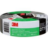 DT11 Heavy-Duty Duct Tape, 11 mils, Silver, 48 mm (2") x 55 m (180') D. Morneault & Fils