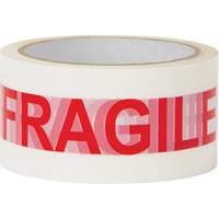 "Fragile" Box Sealing Tape, Hot Melt Adhesive, 2 mils, 48 mm (2") x 100 m (328') D. Morneault & Fils