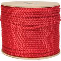 Braided Red Rope, Polypropylene, 500' D. Morneault & Fils
