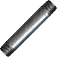 Long Pipe Nipple, Galvanized, 1/2", NPT x NPT D. Morneault & Fils