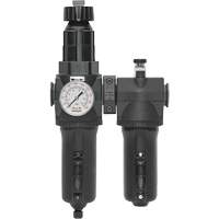 Filtre + r&eacute;gulateur + lubrificateur &agrave; drain manuel avec bol en m&eacute;tal et manom&egrave;tre Modulair 400, 1/2" NPT D. Morneault & Fils