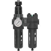 Filtre/r&eacute;gulateur + filtre coalescent drain manuel avec bol standard Modulair 400, 1/4" NPT, 150 psi, Capacit&eacute; de 9,1 oz liq. D. Morneault & Fils