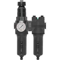 Filtre/r&eacute;gulateur + filtre coalescent drain manuel avec bol en m&eacute;tal Modulair 400, 1/4" NPT, 200 psi, Capacit&eacute; de 9,1 oz liq. D. Morneault & Fils