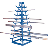 Bar Storage Racks - Horizontal Bar Racks, Horizontal, 9 Levels, 18" W x 40" D x 84" H, 1800 lbs. Cap. D. Morneault & Fils