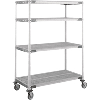 Chariot MetroMax i sur roulettes &agrave; tige, 4 tiers, 18" x 69" x 36", Capacit&eacute; 900 lb D. Morneault & Fils