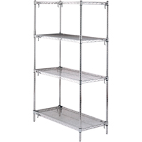 ETAGERE,4 TABL18X36X63,CHROME,800LB/TABL., Tiers 4, 36" la x 63" h x 18" p D. Morneault & Fils