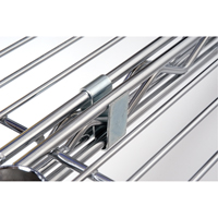 Crochet en S pour &eacute;tag&egrave;re en treillis chromat&eacute; D. Morneault & Fils