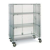 Wire Shelf Cart, Chrome Plated, 21-1/2" x 68-1/2" x 40", 500 lbs. Capacity D. Morneault & Fils