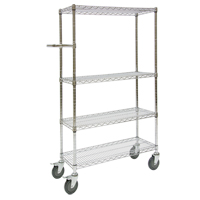 Push Cart, Chrome Plated, 30" x 60" x 14", 800 lbs. Capacity D. Morneault & Fils