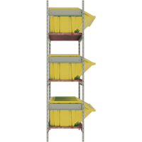 &eacute;tag&egrave;res larges avec bacs g&eacute;ants en plastique, Acier, Sans boulons, Capacit&eacute; 800 lb, 66" la x 60" h x 18" p D. Morneault & Fils