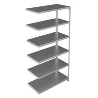 Shelving Unit, Galvanized Steel, Slotted Angle, 400 lbs. Capacity, 36" W x 72" H x 18" D D. Morneault & Fils