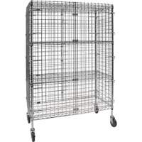 Security Cart, Chrome Plated, 48" x 69" x 24", 500 lbs. Capacity D. Morneault & Fils