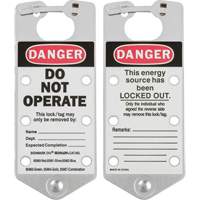 Labeled Lockout Hasps, Silver D. Morneault & Fils