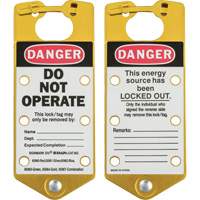 Labeled Lockout Hasps, Yellow D. Morneault & Fils