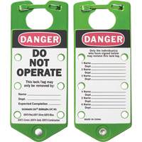 Labeled Lockout Hasps, Green D. Morneault & Fils