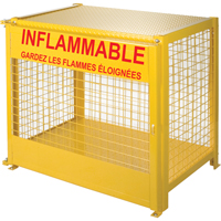 Armoires pour cylindres &agrave; gaz, nbre de bouteilles: 6, 44" , 30" , 37" , Jaune D. Morneault & Fils