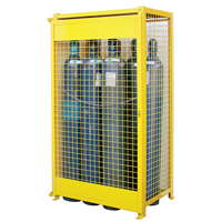 Armoires pour cylindres &agrave; gaz, nbre de bouteilles: 10, 44" , 30" , 74" , Jaune D. Morneault & Fils