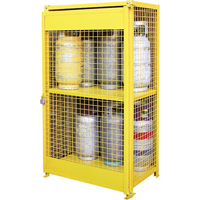 Armoires pour cylindres &agrave; gaz, nbre de bouteilles: 12, 44" , 30" , 74" , Jaune D. Morneault & Fils