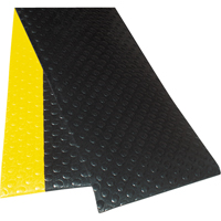 Tapis &agrave; surface &agrave; bulles Sof-Tred No 417 avec Dyna-Shield, &agrave; bulles, 3' x 12' x 1/2", Noir/Jaune, PVC D. Morneault & Fils