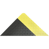 Tapis antifatigue ergonomique Saddle Trax, Losange, 2' x 3' x 1", Noir/Jaune, Vinyle D. Morneault & Fils