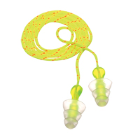 E-A-R Tri-Flange Reusable Earplugs, Corded, Bulk - Polybag, 26 dB NRR, One-Size D. Morneault & Fils