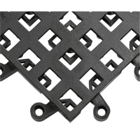 ErgoDeck&reg; Mat No. 560, PVC, 1-1/2' W x 1-1/2' L, 7/8" Thick, Black D. Morneault & Fils