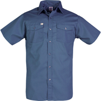 Work Shirts, Men's, Small, Navy Blue D. Morneault & Fils