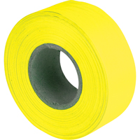 Rubans pour signalisation, 1,2" la x 150' lo, Jaune fluorescent D. Morneault & Fils