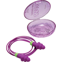 Bouchons d'oreilles r&eacute;utilisables Rockets, Avec cordon, Vrac - &eacute;tui en plastique, 27 dB NRR, Taille unique D. Morneault & Fils