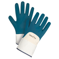 Gants &agrave; poignet de s&eacute;curit&eacute; de poids lourd, 10/T-Grand, R&ecirc;vetement Nitrile, Enveloppe en Coton D. Morneault & Fils