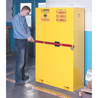 High Security Flammables Safety Cabinet with Steel Bar, 45 gal., 2 Shelves D. Morneault & Fils