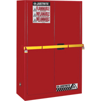 High Security Flammables Safety Cabinet with Steel Bar, 45 gal., 2 Shelves D. Morneault & Fils
