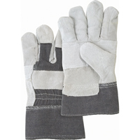 Standard-Duty Patch Palm Fitters Gloves, Large, Split Cowhide Palm, Cotton Inner Lining D. Morneault & Fils