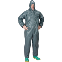 2.0 Mil CRFR Hooded Coveralls, Small, Grey, FR Treated Fabric D. Morneault & Fils