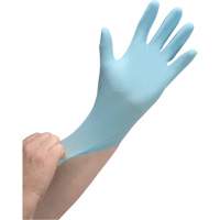 Gants jetables de calibre m&eacute;dical r&eacute;sistants &agrave; la perforation, T-petit, Nitrile, 4,5 mils, Sans poudre, Bleu, Classe 2 D. Morneault & Fils
