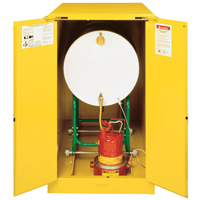 Sure-Grip&reg; EX Horizontal Drum Storage Cabinets, 55 US gal. Cap., Yellow D. Morneault & Fils