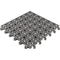 ErgoDeck&reg; General Purpose No. 564 Matting, PVC, 1-1/2' W x 1-1/2' L, 7/8" Thick, Charcoal D. Morneault & Fils
