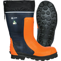 Bushwhacker Chainsaw Boots, Rubber, Steel Toe, Size 6, Puncture Resistant Sole D. Morneault & Fils