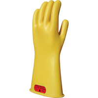 Yellow Natural Rubber Insulating Gloves, ASTM Class 0, Size 8, 11" L D. Morneault & Fils