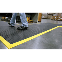 Rejuvenator Connect No. 502 Matting, Polyurethane, 3' W x 3' L, 5/8" Thick, Black D. Morneault & Fils