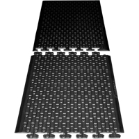 Rejuvenator Connect No. 502 Matting, Polyurethane, 3' W x 3' L, 5/8" Thick, Black D. Morneault & Fils