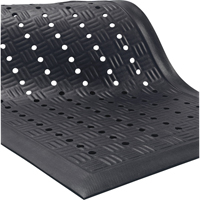Tapis Cushion Station, &agrave; fentes, 2' x 3-1/5' x 9/16", Noir, Nitrile D. Morneault & Fils