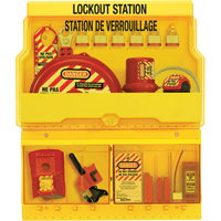 Deluxe Lockout Stations, Aluminum Padlocks, 32 Padlock Capacity, Padlocks Included D. Morneault & Fils