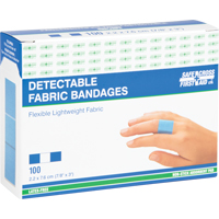 Bandages, Rectangular/Square, 3", Fabric Metal Detectable, Sterile D. Morneault & Fils