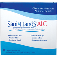 Lingettes antimicrobiennes pour les mains Sani-Hands ALC, Pochette D. Morneault & Fils