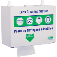 Postes en M&eacute;tal Pour Le Nettoyage De Verres - Deux Boutielle De Solution 500ml Et 1 Boîte De Serviettes, M&eacute;tal, 10,5" lo x 5,5" p x 6,3" h D. Morneault & Fils