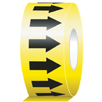Directional Flow Arrow Tapes, 104', Black on Yellow D. Morneault & Fils