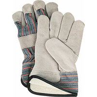 Gants d'ajusteur doubl&eacute;s pour l'hiver, Grand, Paume en Cuir de vache refendu, Doublure en Molleton de coton D. Morneault & Fils
